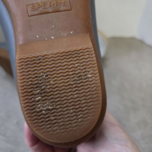 Sperry  Rain Boots Saltwater Duck  Gray Metallic Silver STS83235 Womens Size 5.5 - Picture 6 of 14